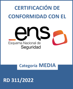 Distintivo ENS certificación MEDIA RD311-2022