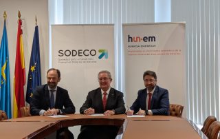 Hunosa, SODECO y Caja Rural firman un convenio clave para impulsar el emprendimiento y la financiación en las cuencas mineras